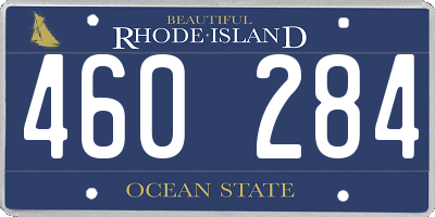 RI license plate 460284