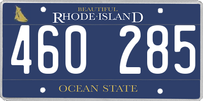 RI license plate 460285