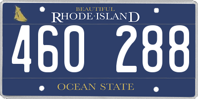 RI license plate 460288