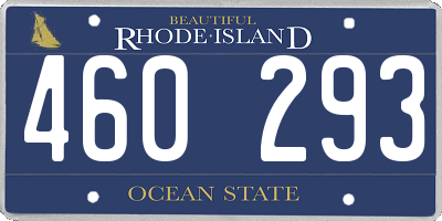 RI license plate 460293