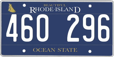 RI license plate 460296