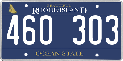 RI license plate 460303