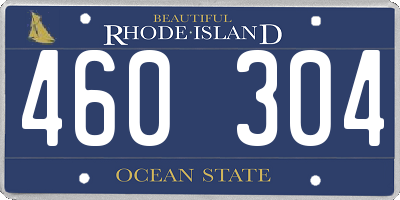 RI license plate 460304