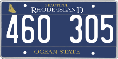 RI license plate 460305