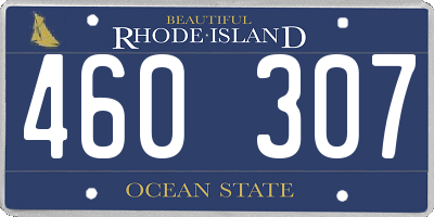 RI license plate 460307