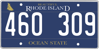 RI license plate 460309