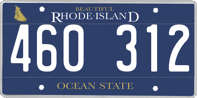 RI license plate 460312
