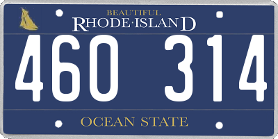 RI license plate 460314