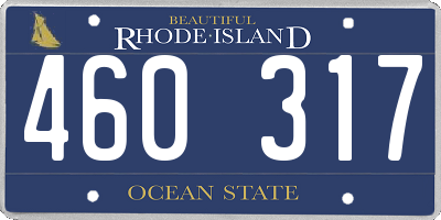 RI license plate 460317
