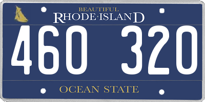 RI license plate 460320