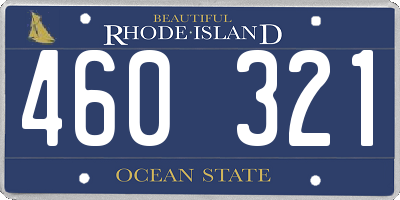 RI license plate 460321
