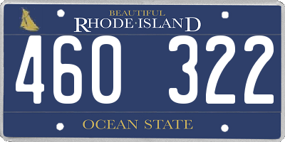 RI license plate 460322