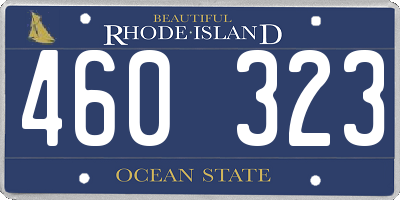 RI license plate 460323