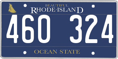 RI license plate 460324