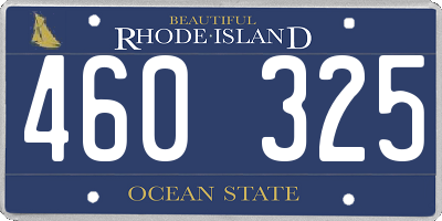 RI license plate 460325