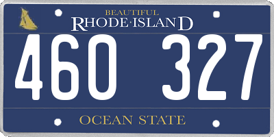 RI license plate 460327