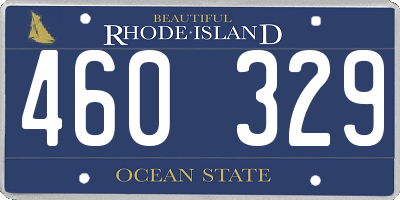 RI license plate 460329