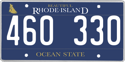 RI license plate 460330