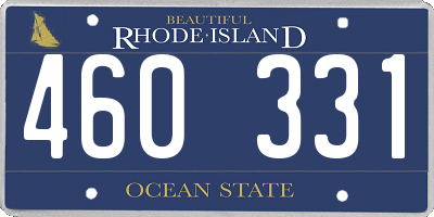 RI license plate 460331