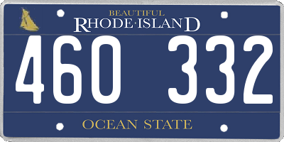 RI license plate 460332