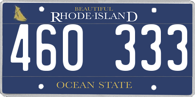 RI license plate 460333