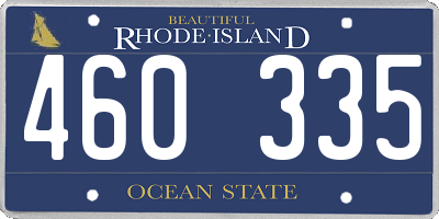 RI license plate 460335