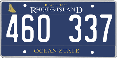 RI license plate 460337