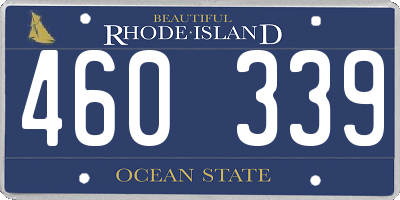 RI license plate 460339