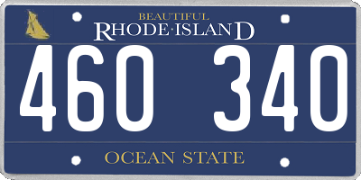 RI license plate 460340