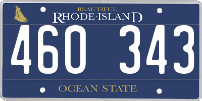 RI license plate 460343