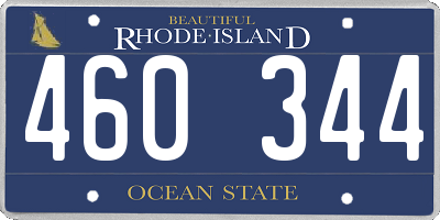RI license plate 460344