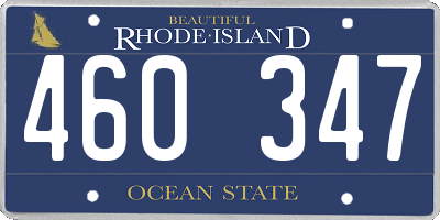 RI license plate 460347