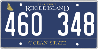 RI license plate 460348