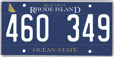 RI license plate 460349