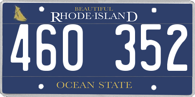 RI license plate 460352
