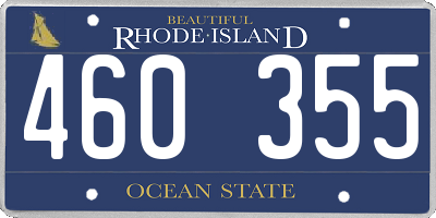 RI license plate 460355