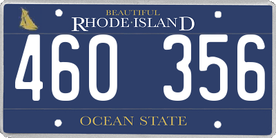 RI license plate 460356
