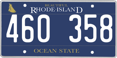 RI license plate 460358