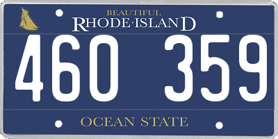 RI license plate 460359