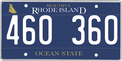 RI license plate 460360