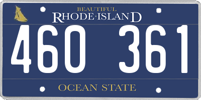 RI license plate 460361