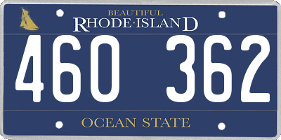 RI license plate 460362