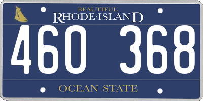 RI license plate 460368
