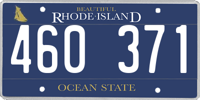 RI license plate 460371