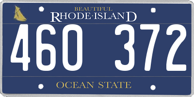 RI license plate 460372