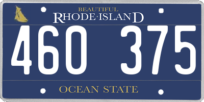 RI license plate 460375