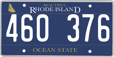 RI license plate 460376