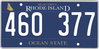 RI license plate 460377