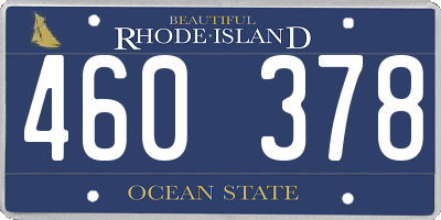 RI license plate 460378