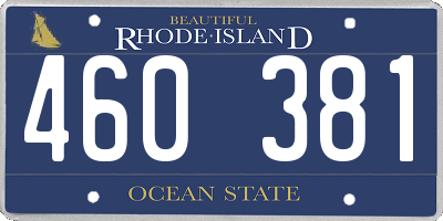 RI license plate 460381